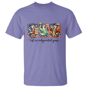 Just An Independent Goose T Shirt Funny Patriotic Goose TS12 Violet Print Your Wear