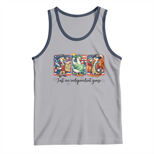 Just An Independent Goose Tank Top Funny Patriotic Goose TS12 Athletic Heather Navy Print Your Wear