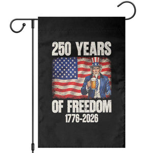 250 Years Of Freedom Garden Flag Patriotic Uncle Sam TS12 Black Print Your Wear