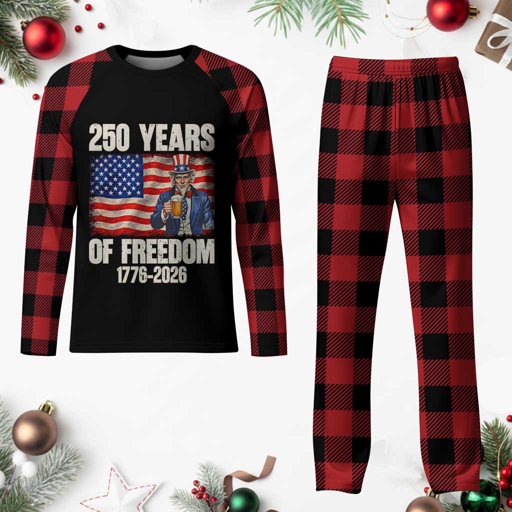 250 Years Of Freedom Plaid Pajama Set Patriotic Uncle Sam TS12 Buffalo Plaid Print Your Wear