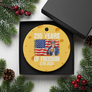 250 Years Of Freedom Ceramic Ornament Patriotic Uncle Sam TS12 1pc Yellow Cheese Print Your Wear