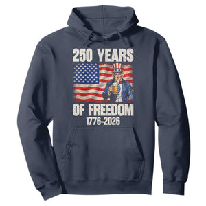 250 Years Of Freedom Hoodie Patriotic Uncle Sam TS12 Navy Print Your Wear