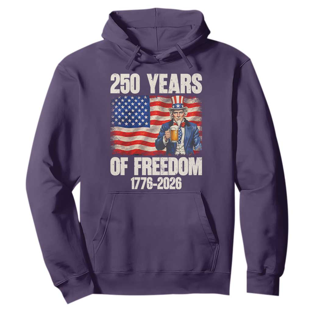250 Years Of Freedom Hoodie Patriotic Uncle Sam TS12 Purple Print Your Wear
