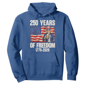 250 Years Of Freedom Hoodie Patriotic Uncle Sam TS12 Royal Blue Print Your Wear