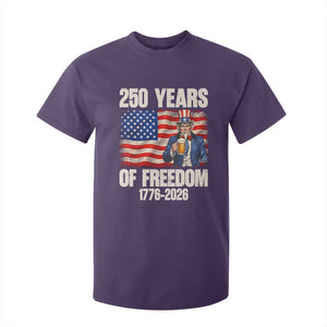 250 Years Of Freedom T Shirt For Kid Patriotic Uncle Sam TS12 Purple Print Your Wear
