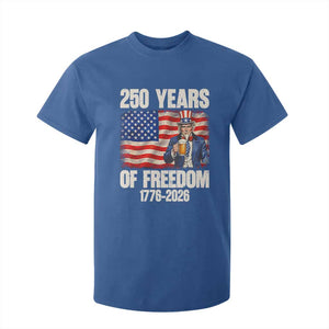 250 Years Of Freedom T Shirt For Kid Patriotic Uncle Sam TS12 Royal Blue Print Your Wear