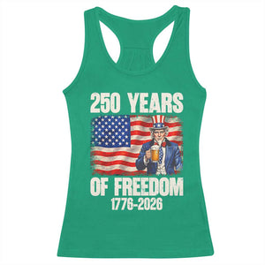 250 Years Of Freedom Racerback Tank Top Patriotic Uncle Sam TS12 Irish Green Print Your Wear