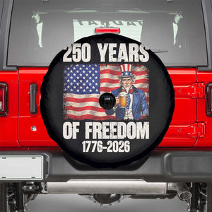 250 Years Of Freedom Spare Tire Cover Patriotic Uncle Sam TS12 Black Print Your Wear