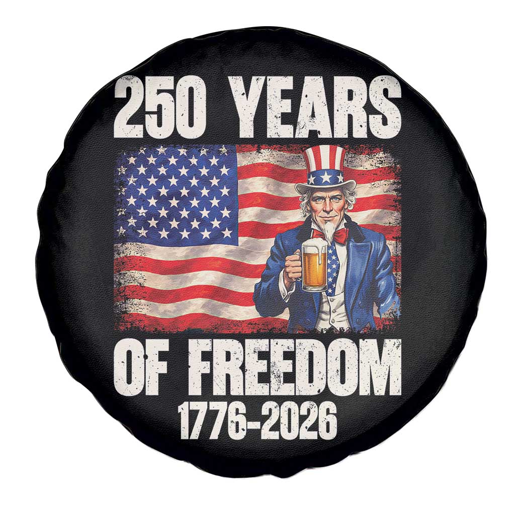 250 Years Of Freedom Spare Tire Cover Patriotic Uncle Sam TS12 Print Your Wear