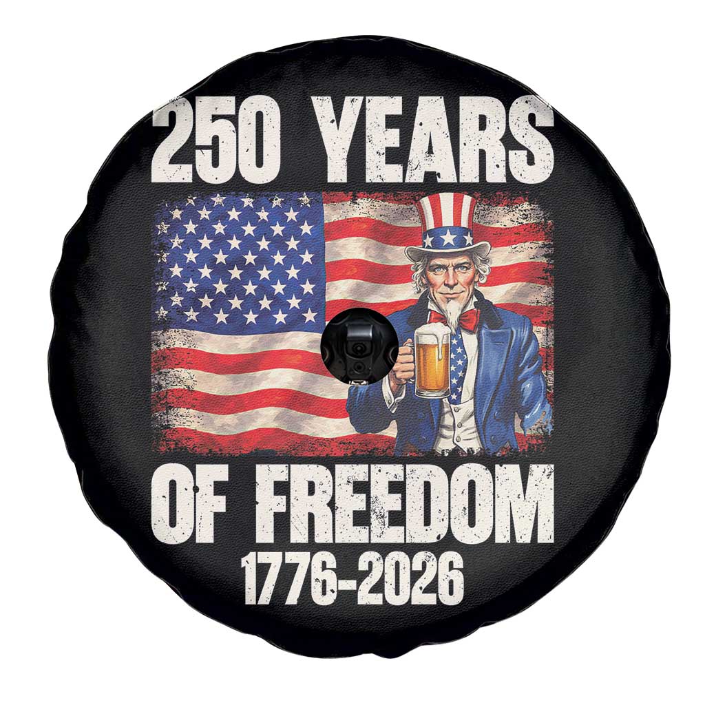250 Years Of Freedom Spare Tire Cover Patriotic Uncle Sam TS12 Print Your Wear