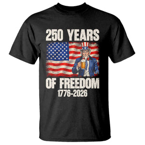 250 Years Of Freedom T Shirt Patriotic Uncle Sam TS12 Black Print Your Wear