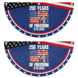 250 Years Of Freedom Patriotic Fan Flag Uncle Sam American TS12 2pcs pack Classic Navy Print Your Wear