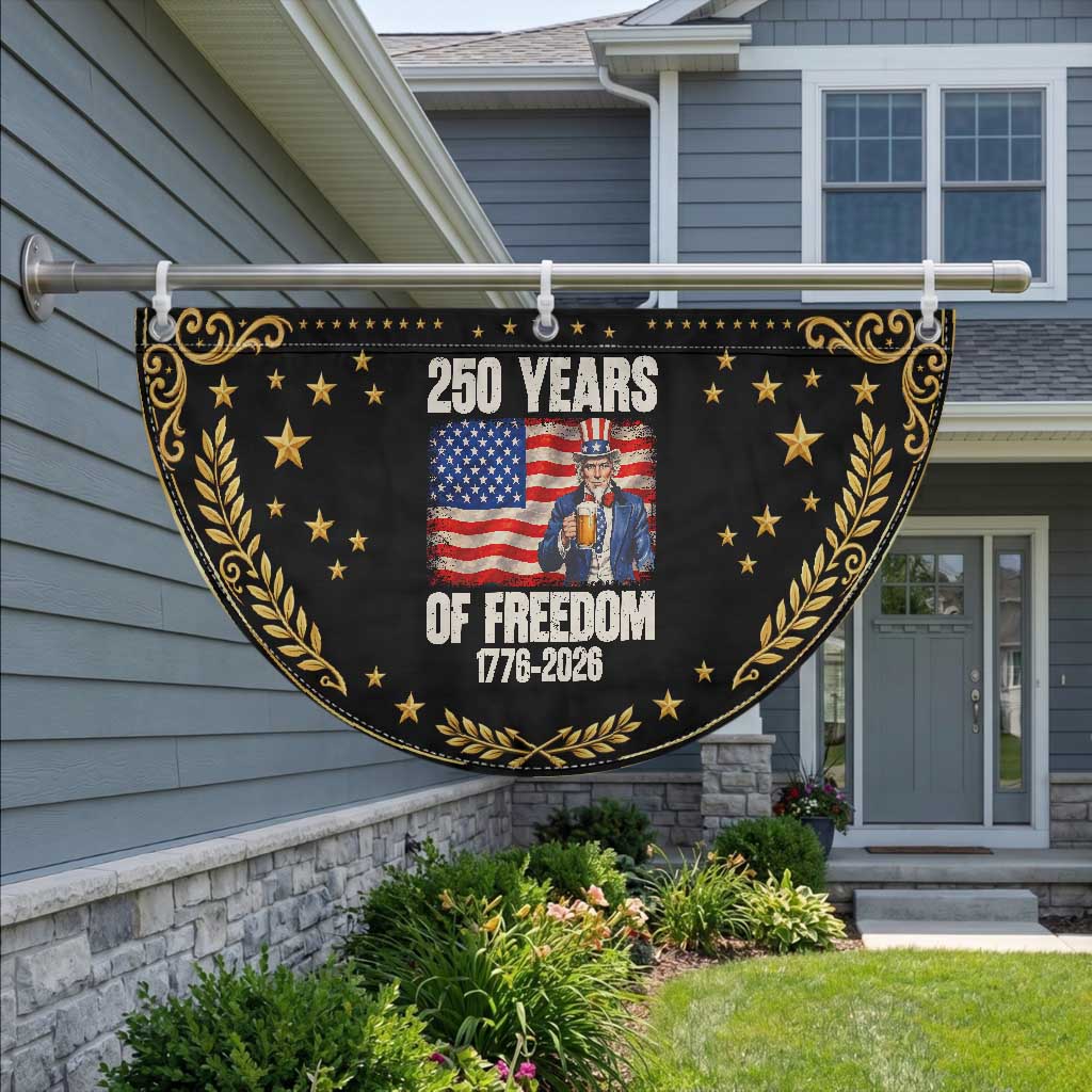 250 Years Of Freedom Patriotic Fan Flag Uncle Sam American TS12 2pcs pack Vintage Black Print Your Wear
