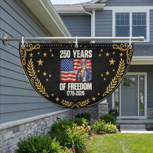 250 Years Of Freedom Patriotic Fan Flag Uncle Sam American TS12 2pcs pack Vintage Black Print Your Wear