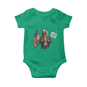Patriotic Uncle Sam Celebrating 250 Years America Baby Onesie TS12 Irish Green Print Your Wear