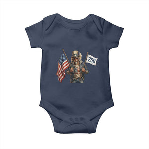 Patriotic Uncle Sam Celebrating 250 Years America Baby Onesie TS12 Navy Print Your Wear
