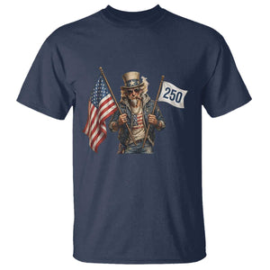 Patriotic Uncle Sam Celebrating 250 Years America T Shirt TS12 Navy Print Your Wear