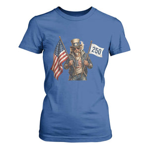 Patriotic Uncle Sam Celebrating 250 Years America T Shirt For Women TS12 Royal Blue Print Your Wear