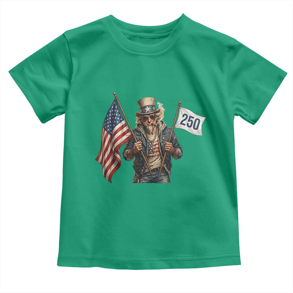Patriotic Uncle Sam Celebrating 250 Years America Toddler T Shirt TS12 Irish Green Print Your Wear