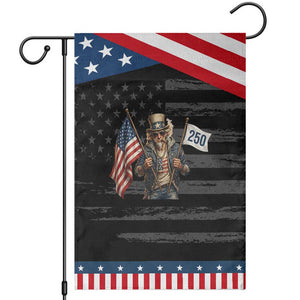 Patriotic Uncle Sam Celebrating 250 Years America Garden Flag TS12 Distressed Black Blue Print Your Wear