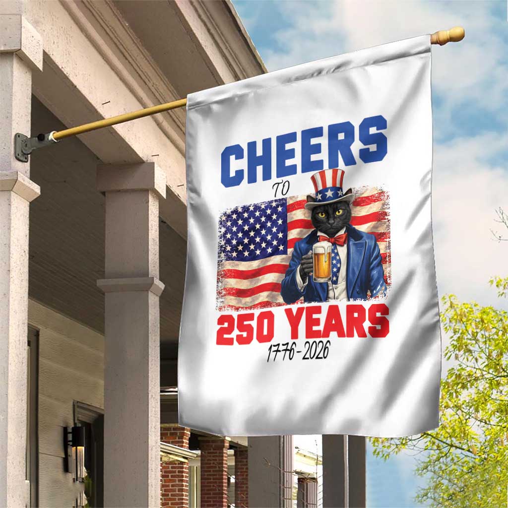 Vintage Cat Uncle Sam Garden Flag Cheers To 250 Years TS12 Print Your Wear