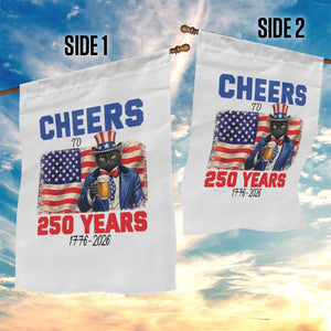 Vintage Cat Uncle Sam Garden Flag Cheers To 250 Years TS12 Print Your Wear