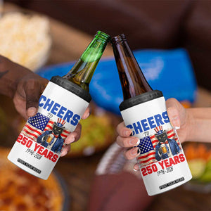 Vintage Cat Uncle Sam 4 in 1 Can Cooler Tumbler Cheers To 250 Years TS12 Print Your Wear