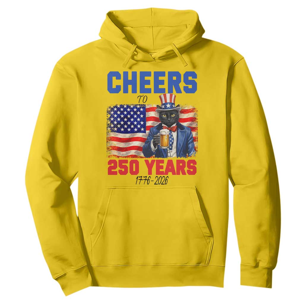 Vintage Cat Uncle Sam Hoodie Cheers To 250 Years TS12 Daisy Print Your Wear