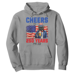 Vintage Cat Uncle Sam Hoodie Cheers To 250 Years TS12 Sport Gray Print Your Wear