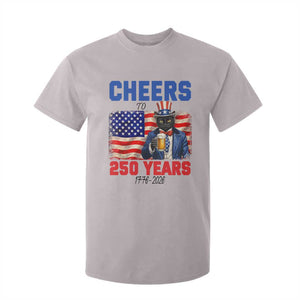 Vintage Cat Uncle Sam T Shirt For Kid Cheers To 250 Years TS12 Ice Gray Print Your Wear
