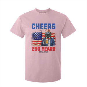 Vintage Cat Uncle Sam T Shirt For Kid Cheers To 250 Years TS12 Light Pink Print Your Wear