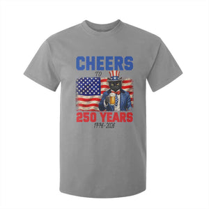 Vintage Cat Uncle Sam T Shirt For Kid Cheers To 250 Years TS12 Sport Gray Print Your Wear