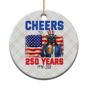Vintage Cat Uncle Sam Ceramic Ornament Cheers To 250 Years TS12 1pc Christmas Plaid Print Your Wear