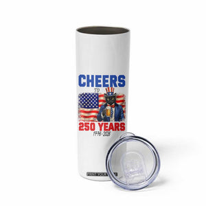 Vintage Cat Uncle Sam Skinny Tumbler Cheers To 250 Years TS12 Print Your Wear