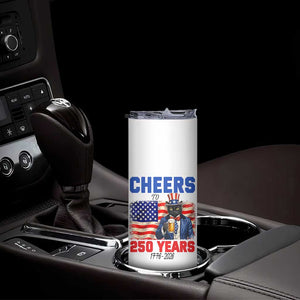 Vintage Cat Uncle Sam Skinny Tumbler Cheers To 250 Years TS12 Print Your Wear