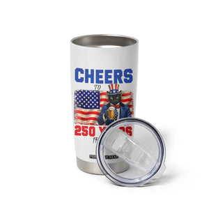 Vintage Cat Uncle Sam Tumbler Cup Cheers To 250 Years TS12 Print Your Wear