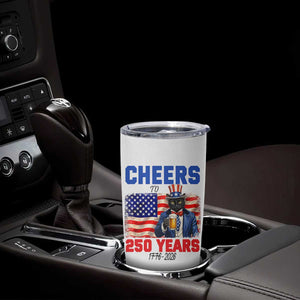 Vintage Cat Uncle Sam Tumbler Cup Cheers To 250 Years TS12 Print Your Wear