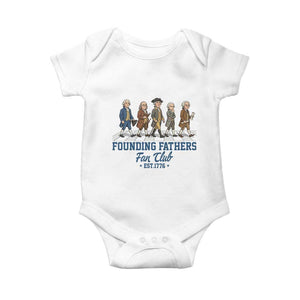 Funny Founding Fathers Fan Club Baby Onesie Patriotic American History TS12 White Print Your Wear