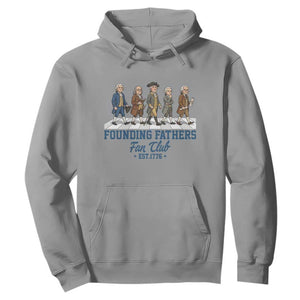 Funny Founding Fathers Fan Club Hoodie Patriotic American History TS12 Sport Gray Print Your Wear