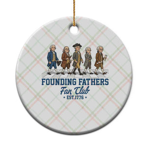 Funny Founding Fathers Fan Club Ceramic Ornament Patriotic American History TS12 1pc Christmas Plaid Print Your Wear