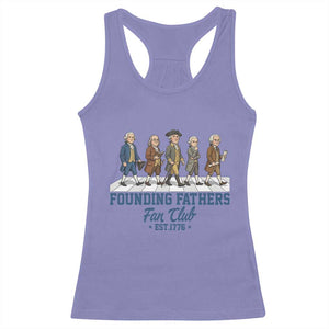 Funny Founding Fathers Fan Club Racerback Tank Top Patriotic American History TS12 Violet Print Your Wear