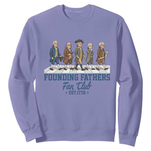 Funny Founding Fathers Fan Club Sweatshirt Patriotic American History TS12 Violet Print Your Wear