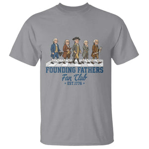 Funny Founding Fathers Fan Club T Shirt Patriotic American History TS12 Sport Gray Print Your Wear