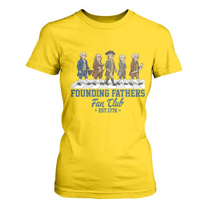 Funny Founding Fathers Fan Club T Shirt For Women Patriotic American History TS12 Daisy Print Your Wear