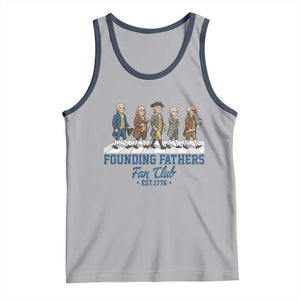 Funny Founding Fathers Fan Club Tank Top Patriotic American History TS12 Athletic Heather Navy Print Your Wear