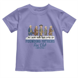 Funny Founding Fathers Fan Club Toddler T Shirt Patriotic American History TS12 Violet Print Your Wear