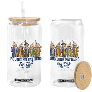 Funny Founding Fathers Fan Club Glass Can American History Lovers TS12 Print Your Wear