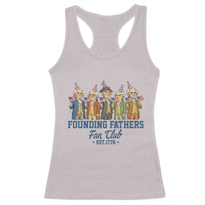 Funny Founding Fathers Fan Club Racerback Tank Top American History Lovers TS12 Ice Gray Print Your Wear