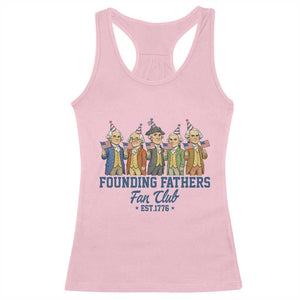 Funny Founding Fathers Fan Club Racerback Tank Top American History Lovers TS12 Light Pink Print Your Wear