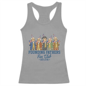Funny Founding Fathers Fan Club Racerback Tank Top American History Lovers TS12 Sport Gray Print Your Wear